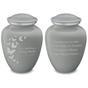 Adult Embrace Slate Grey Butterfly Cremation Urn