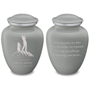 Adult Embrace Slate Grey Golfer Cremation Urn