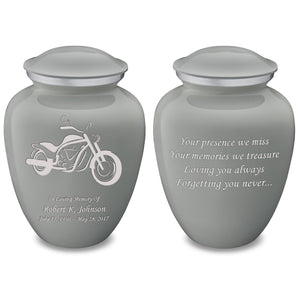 Adult Embrace Slate Grey Motorcycle Cremation Urn