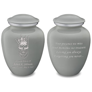 Adult Embrace Slate Grey Skull Cremation Urn