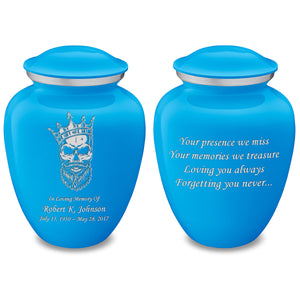 Adult Embrace Racing Blue Skull Cremation Urn