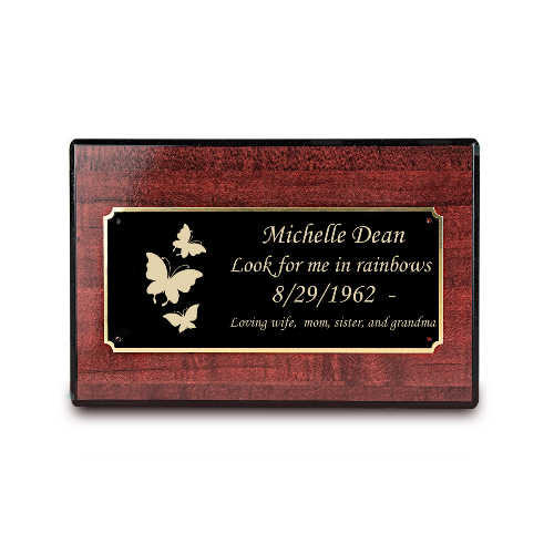 Custom Engraved Heritage Cherry Adult Cremation Urn Memorial Box for Ashes