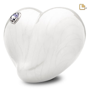 Adult LoveHeart Pearl Cremation Urn