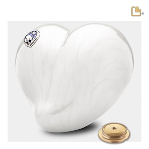 Adult LoveHeart Pearl Cremation Urn