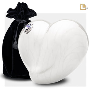 Adult LoveHeart Pearl Cremation Urn