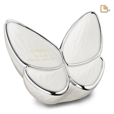 Adult Wings of Hope Butterfly Pearl Cremation Urn