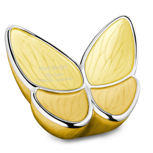 Adult Wings of Hope Butterfly Pearl Yellow Cremation Urn