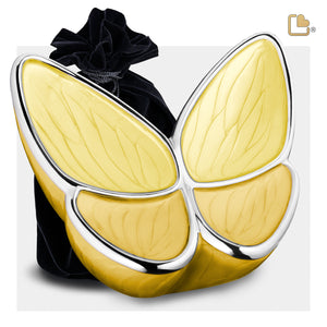 Adult Wings of Hope Butterfly Pearl Yellow Cremation Urn