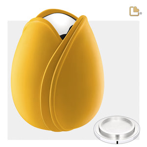 Tulipª Standard Adult Urn Yellow & Polished Silver