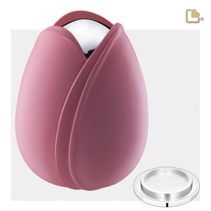 Tulipª Standard Adult Urn Pink & Polished Silver