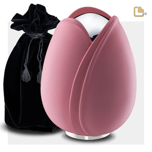 Tulipª Standard Adult Urn Pink & Polished Silver