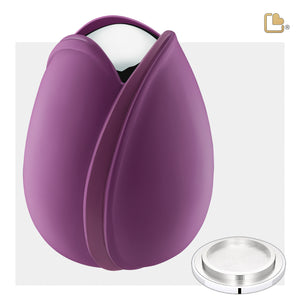 Tulipª Standard Adult Urn Purple & Polished Silver