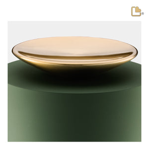 Crescent™ Tall Standard Adult Urn Sage Green & Brushed Gold