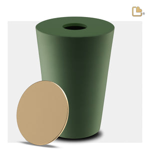 Crescent™ Tall Standard Adult Urn Sage Green & Brushed Gold