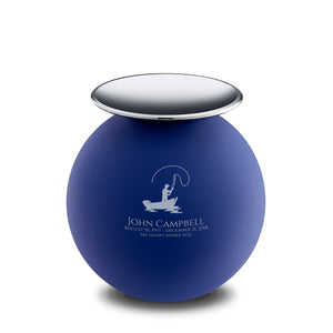 Crescent™ Sphere Standard Adult Urn Navy & Polished Silver