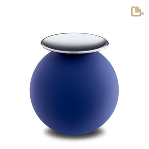 Crescent™ Sphere Standard Adult Urn Navy & Polished Silver