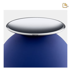 Crescent™ Sphere Standard Adult Urn Navy & Polished Silver