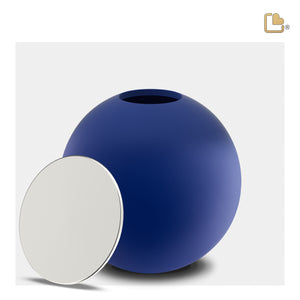 Crescent™ Sphere Standard Adult Urn Navy & Polished Silver