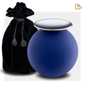 Crescent™ Sphere Standard Adult Urn Navy & Polished Silver