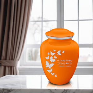 Adult Embrace Burnt Orange Butterfly Cremation Urn