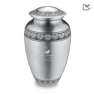 Adult Classic Pewter Cremation Urn - COMFORT by LoveUrns