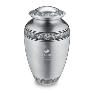 Adult Classic Pewter Cremation Urn - COMFORT™ by LoveUrns®