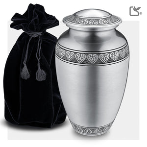 Adult Classic Pewter Cremation Urn - COMFORT by LoveUrns