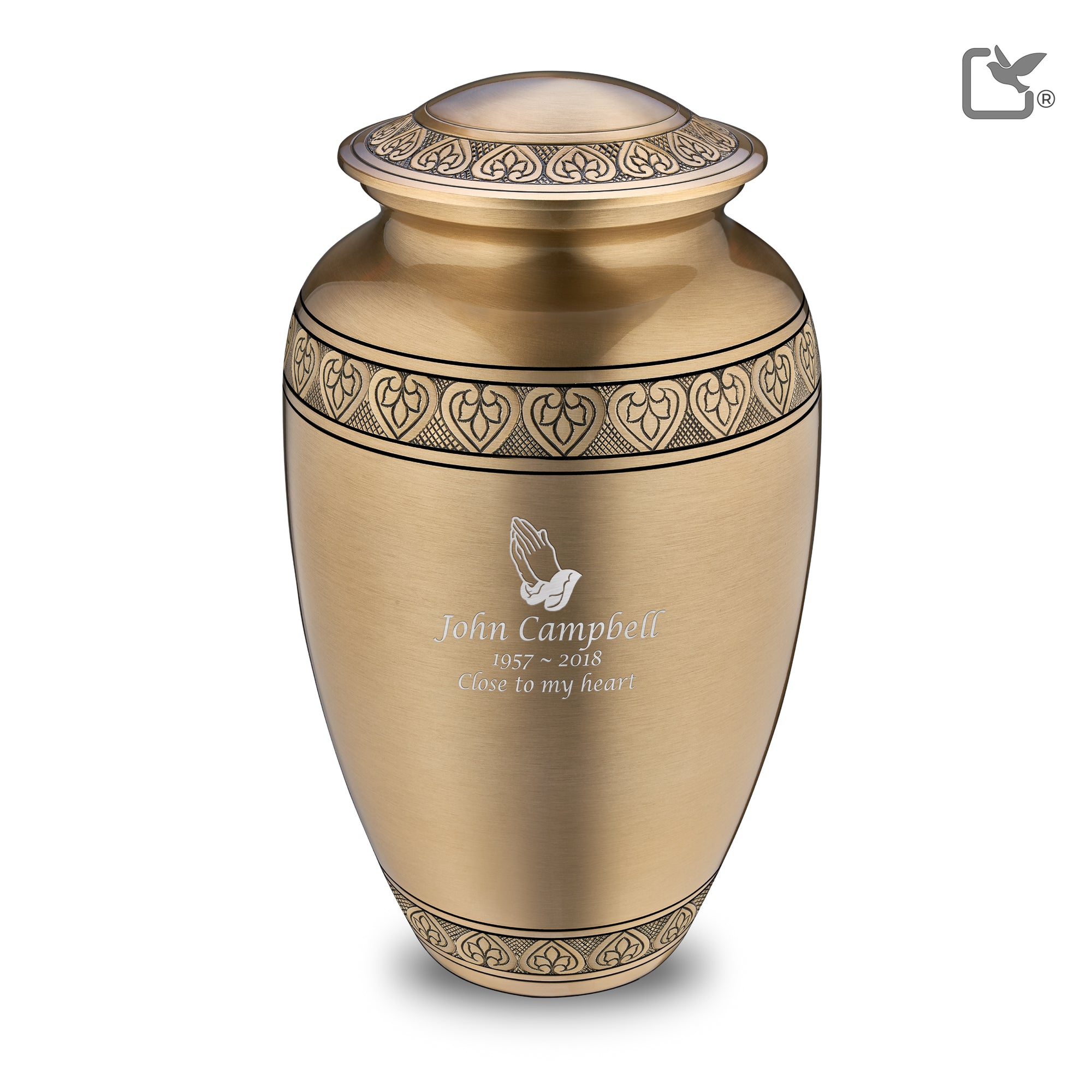 Adult Classic Gold Cremation Urn - COMFORT™ by LoveUrns®