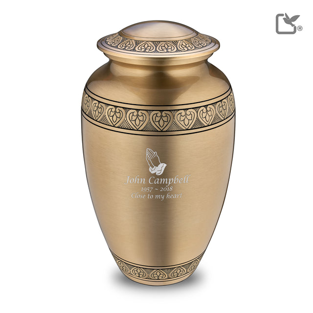 Adult Classic Gold Cremation Urn - COMFORT by LoveUrns