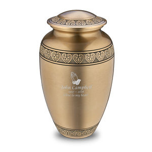 Adult Classic Gold Cremation Urn - COMFORT by LoveUrns