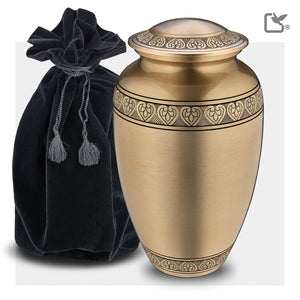 Adult Classic Gold Cremation Urn - COMFORT by LoveUrns