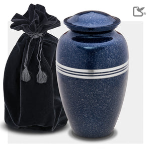 Adult Speckled Indigo Cremation Urn