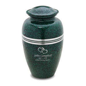 Adult Speckled Emerald Cremation Urn - COMFORT™ by LoveUrns®