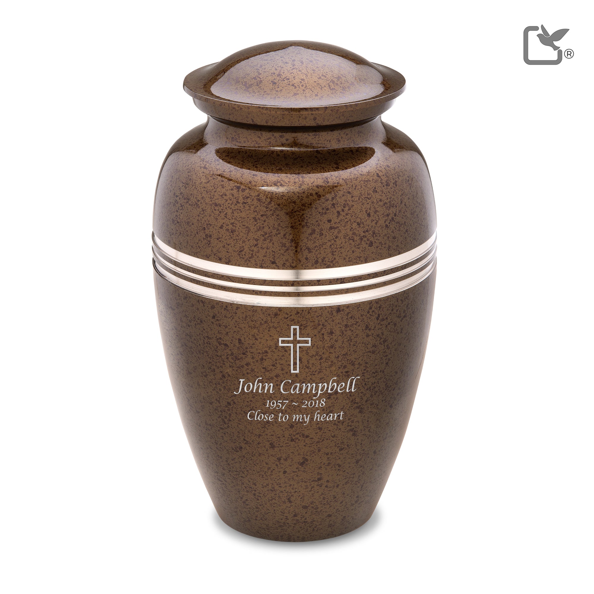 Adult Speckled Auburn Cremation Urn - COMFORT™ by LoveUrns®