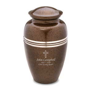 Adult Speckled Auburn Cremation Urn - COMFORT™ by LoveUrns®