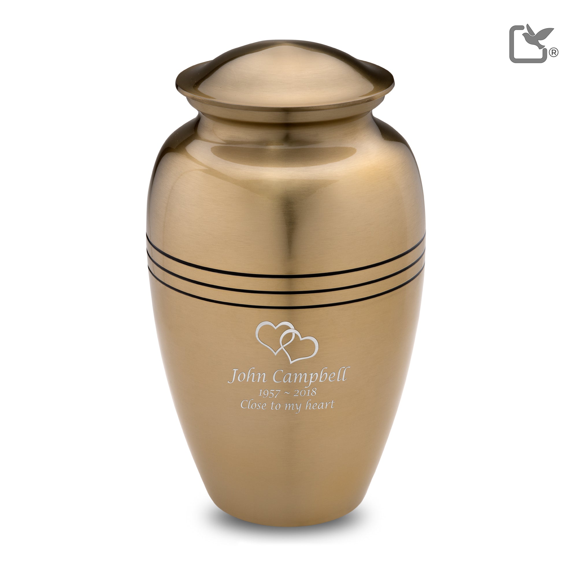 Adult Radiance Gold Cremation Urn - COMFORT by LoveUrns