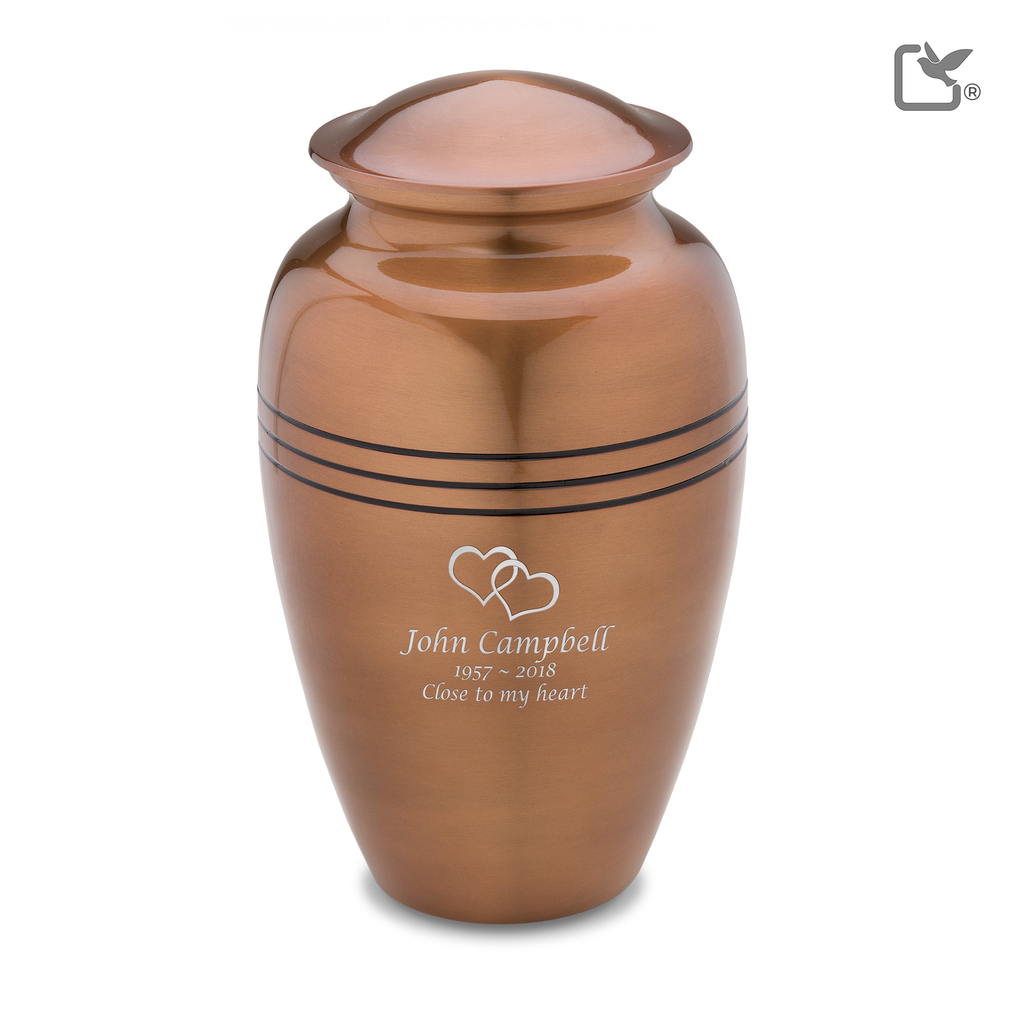 Adult Radiance Copper Cremation Urn - COMFORT by LoveUrns