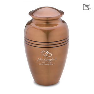 Adult Radiance Copper Cremation Urn - COMFORT™ by LoveUrns®