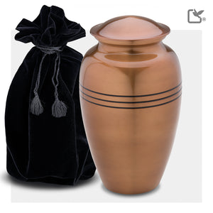 Adult Radiance Copper Cremation Urn - COMFORT™ by LoveUrns®