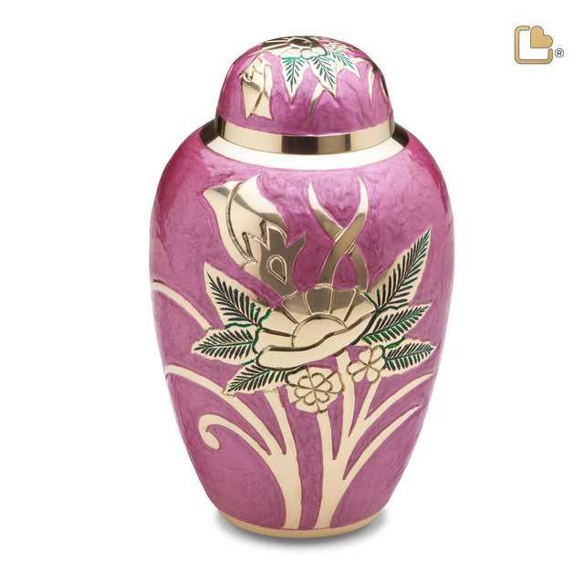 Adult Lilac Rose Cremation Urn