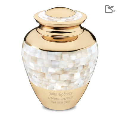 Adult Mother of Pearl Cremation Urn - COMFORT™ by LoveUrns®