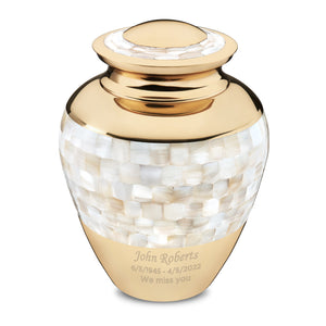 Adult Mother of Pearl Cremation Urn - COMFORT™ by LoveUrns®