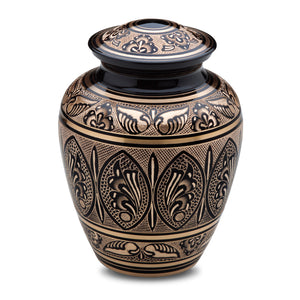 Adult Black & Gold Cremation Urn - COMFORT™ by LoveUrns®