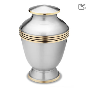 Adult Elegant Pewter Cremation Urn - COMFORT™ by LoveUrns®