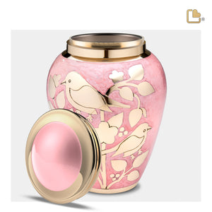 Adult Gold Blessing Birds Cremation Urn