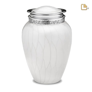 Adult Blessing Pearl Silver Cremation Urn