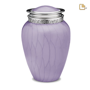 Adult Blessing Pearl Lavender Silver Cremation Urn