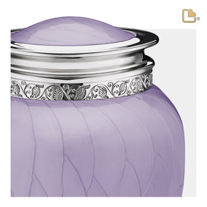 Adult Blessing Pearl Lavender Silver Cremation Urn