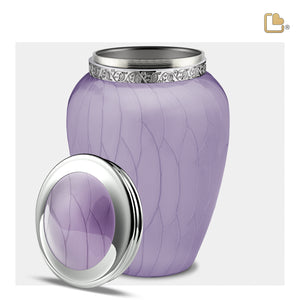 Adult Blessing Pearl Lavender Silver Cremation Urn