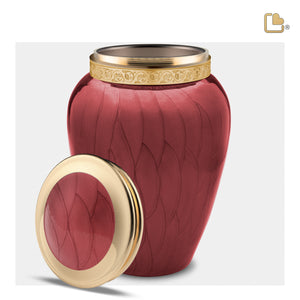 Blessing Standard Adult Urn Pearl Crimson & Brushed Gold